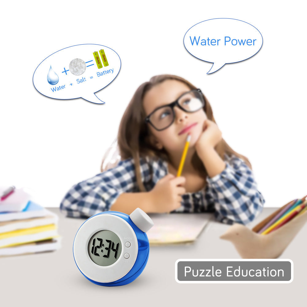 Eco-Friendly Water-Powered Clock – No Batteries, Just H₂O!