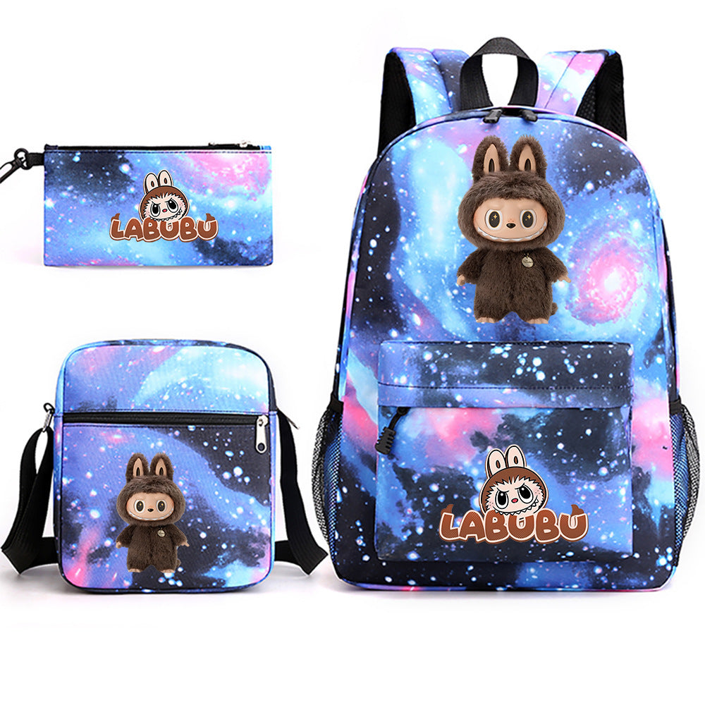 3-Piece School Backpack Set – Student Bookbag with Shoulder Bag & Pencil Case