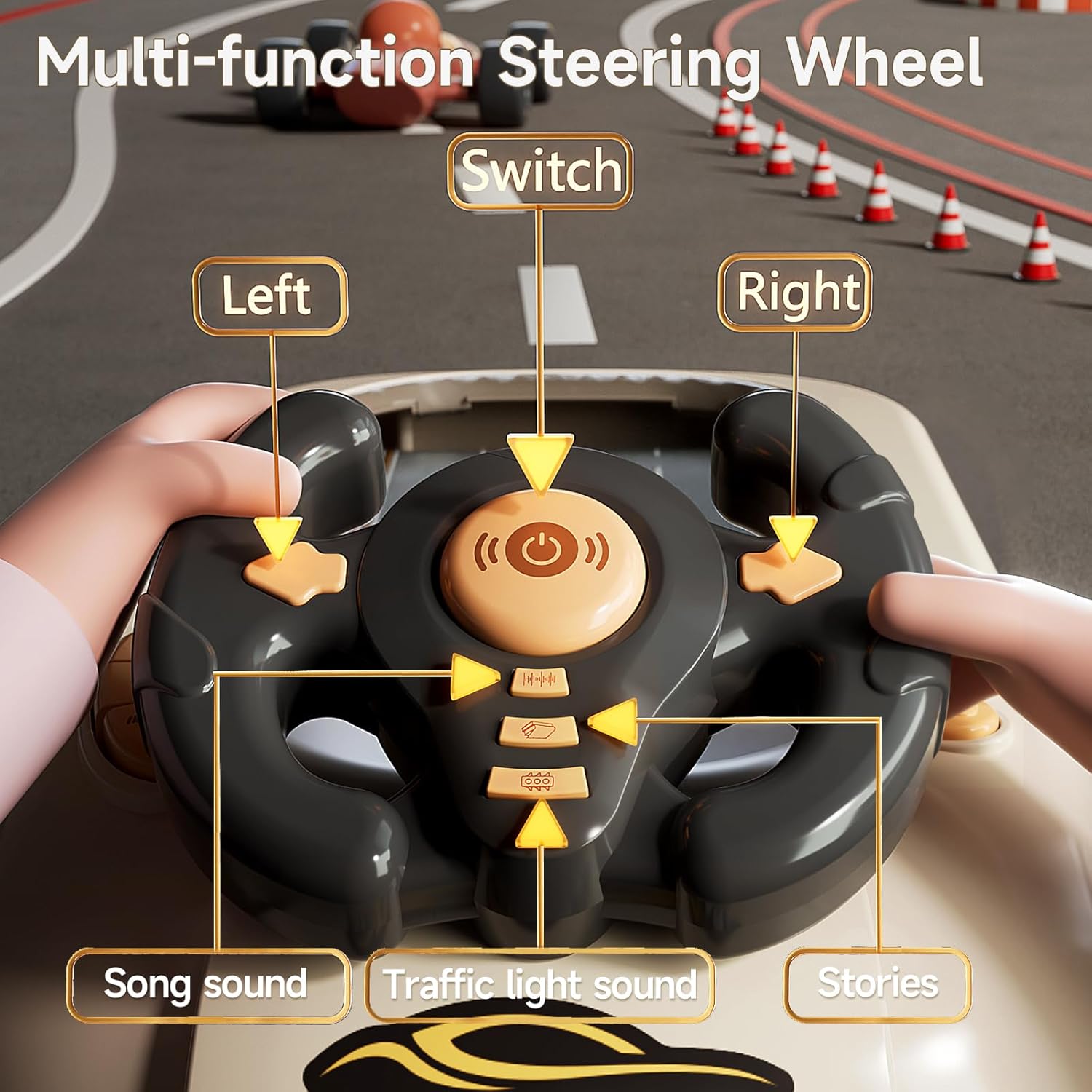 Interactive Car Adventure Steering Wheel Toy for Kids | 50% OFF, $60 Savings, Free Shipping - TODAY ONLY!