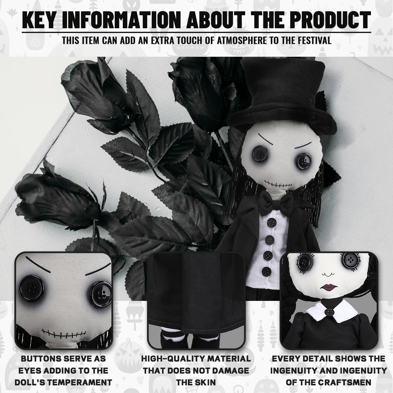 🪡 Handmade Halloween Rag Doll Decoration | 57% OFF, FREE SHIPPING