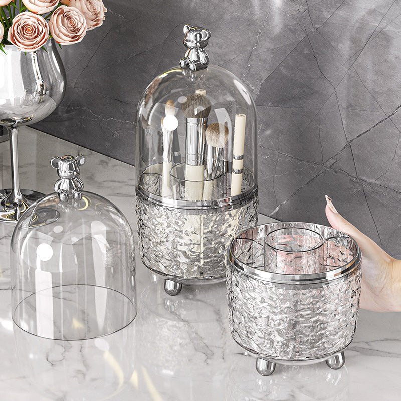 Luxury Rotating Makeup Brush Organizer – Elegant Dustproof Cosmetic Storage|FREE SHIPPING