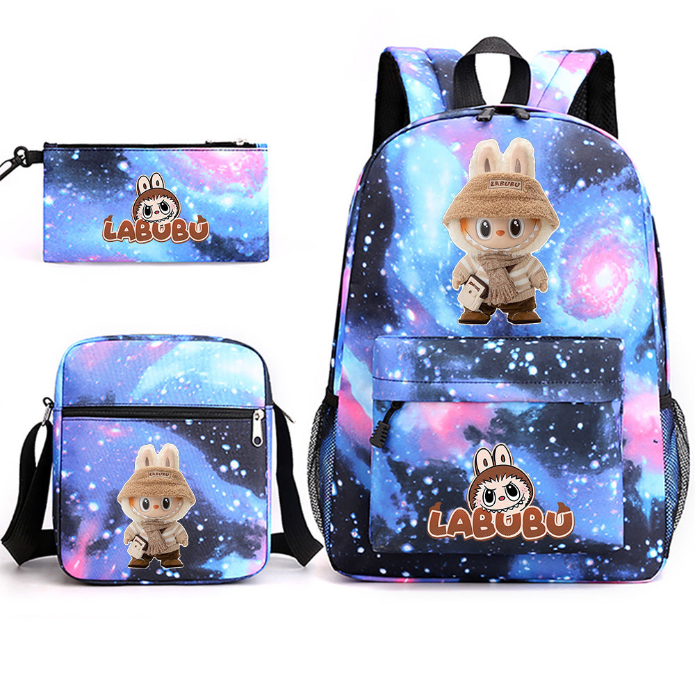 3-Piece School Backpack Set – Student Bookbag with Shoulder Bag & Pencil Case