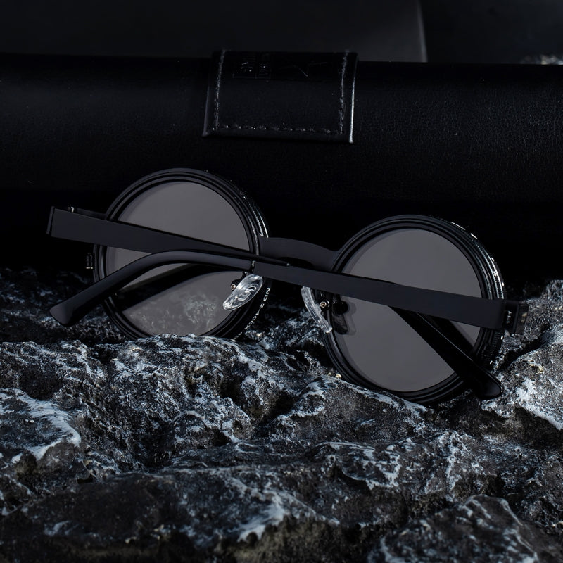Rounded Polarized Glasses, Adjustable Tint Sunglasses