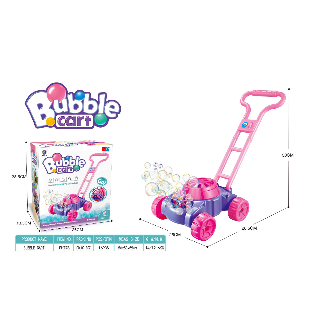 Bubble Lawn Mower – Push & Play Summer Toy for Toddlers | 50%OFF, $50 Savings, Free Shipping - TODAY ONLY!