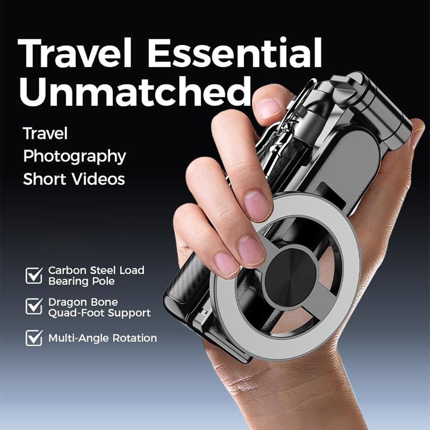 4-in-1 Magnetic Selfie Stick with Tripod, Remote & 360° Rotation | 52% OFF, Free Shipping - TODAY ONLY