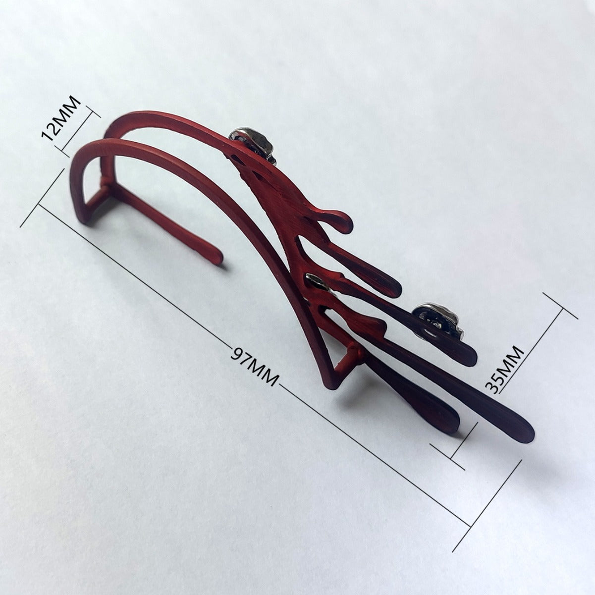 🔥Lava Skull Ear Cuff – Vintage Red Horror Elegance | 55% OFF, FREE SHIPPING