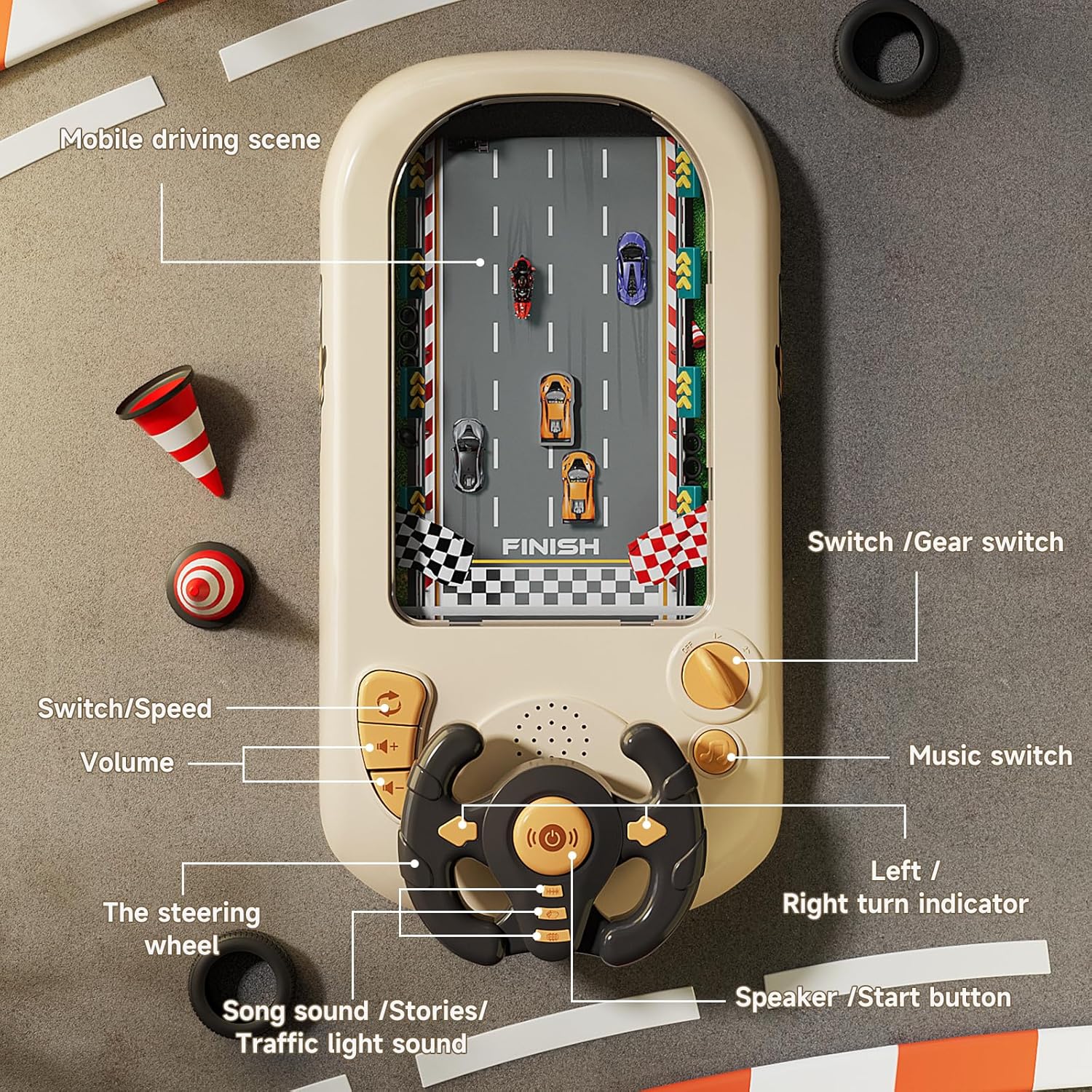 Interactive Car Adventure Steering Wheel Toy for Kids | 50% OFF, $60 Savings, Free Shipping - TODAY ONLY!