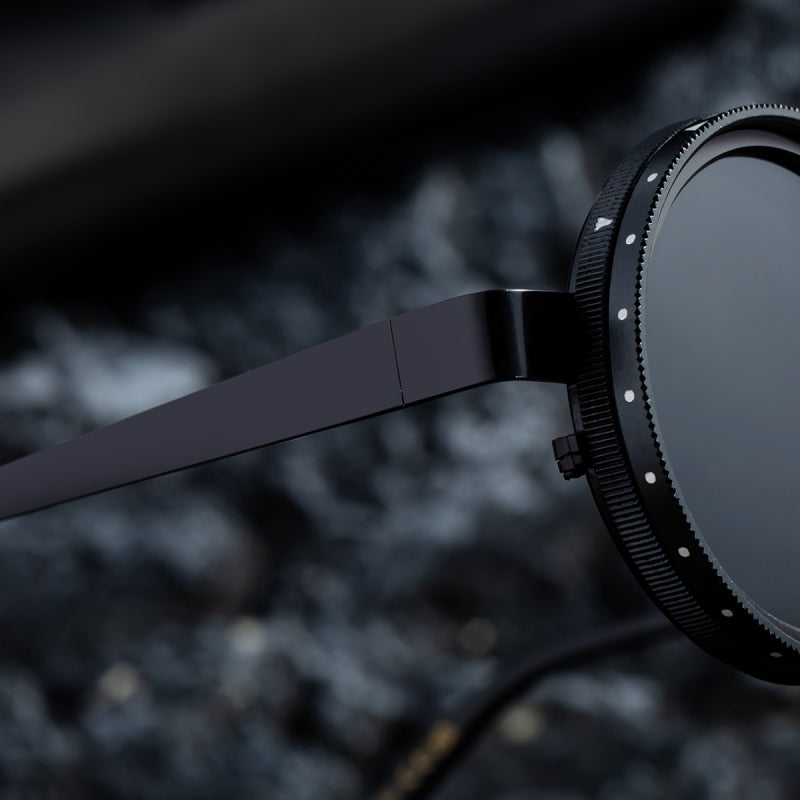 Rounded Polarized Glasses, Adjustable Tint Sunglasses