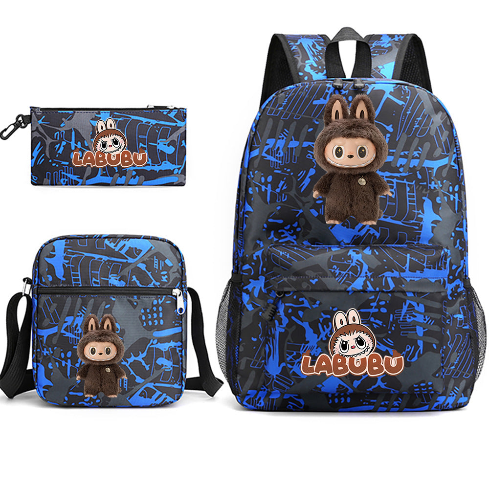 3-Piece School Backpack Set – Student Bookbag with Shoulder Bag & Pencil Case