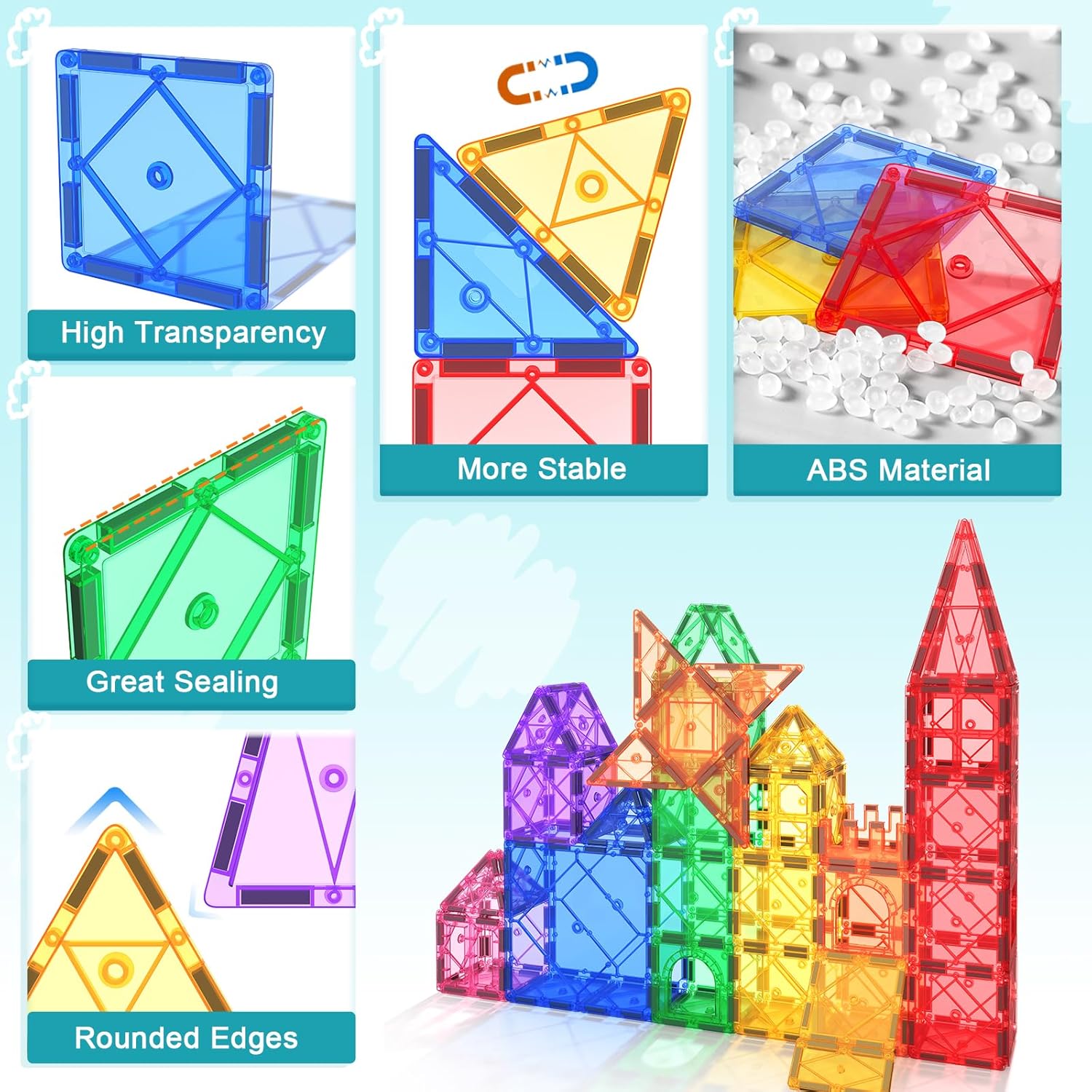 40PCS Magnetic Building Tiles – Spark Creativity & Learning Through Play | 40% OFF, $40 Savings, TODAY ONLY