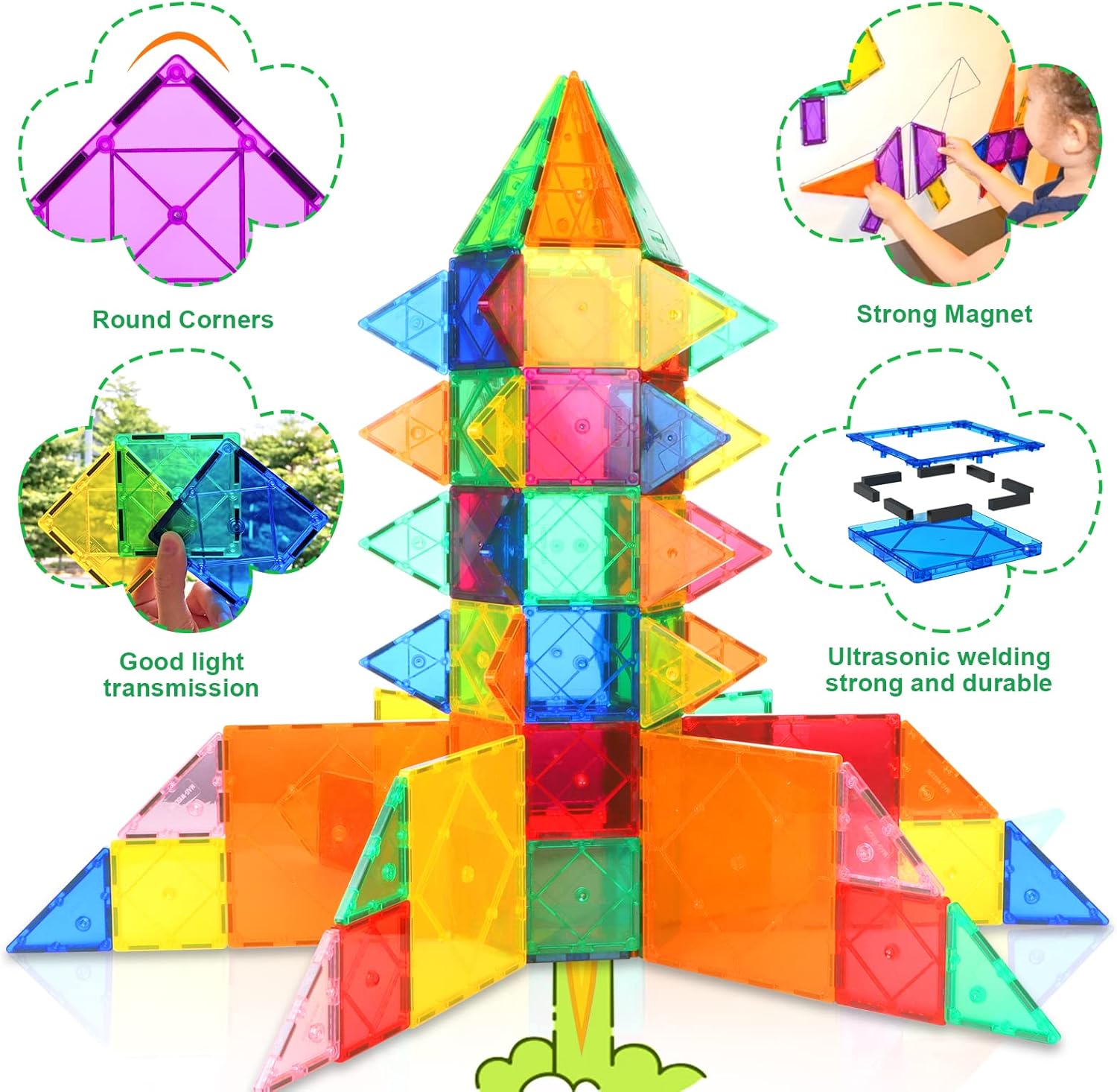 40PCS Magnetic Building Tiles – Spark Creativity & Learning Through Play | 40% OFF, $40 Savings, TODAY ONLY