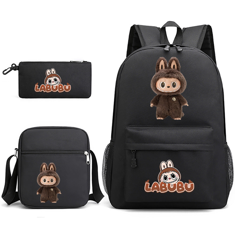3-Piece School Backpack Set – Student Bookbag with Shoulder Bag & Pencil Case
