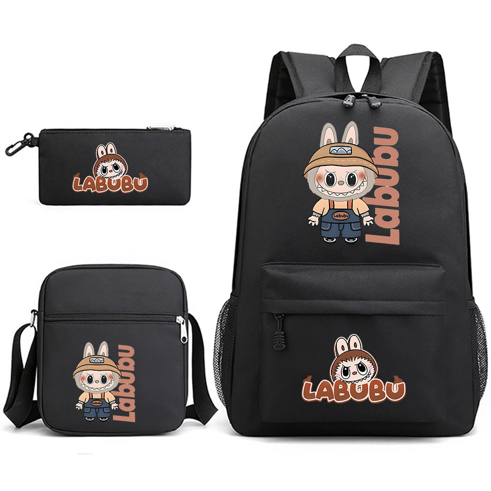 3-Piece School Backpack Set – Student Bookbag with Shoulder Bag & Pencil Case