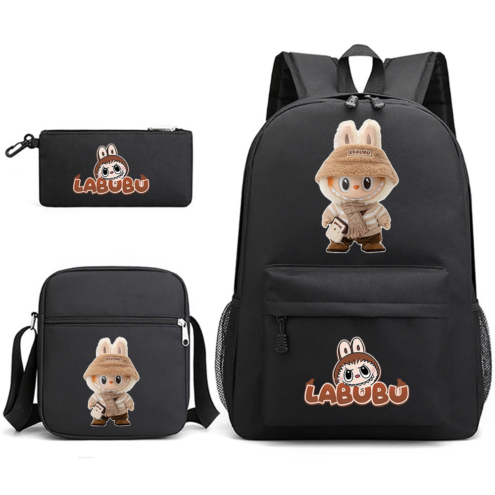 3-Piece School Backpack Set – Student Bookbag with Shoulder Bag & Pencil Case
