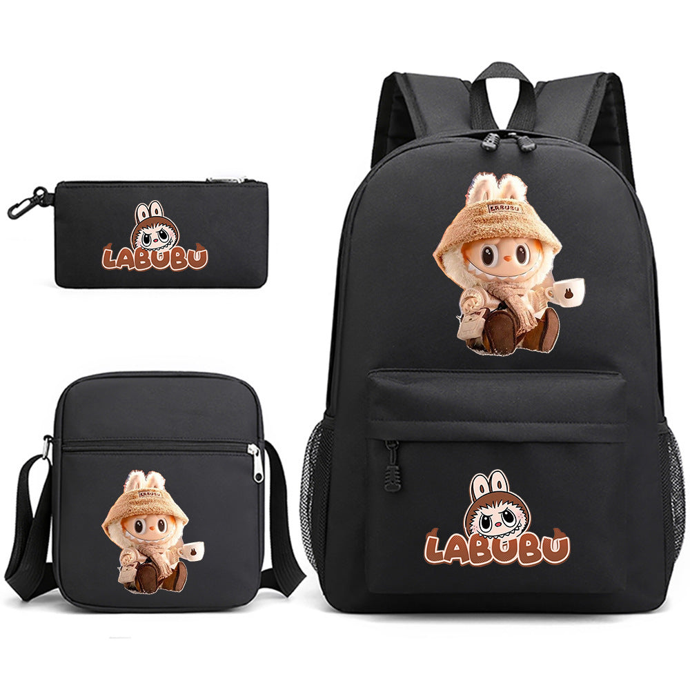 3-Piece School Backpack Set – Student Bookbag with Shoulder Bag & Pencil Case