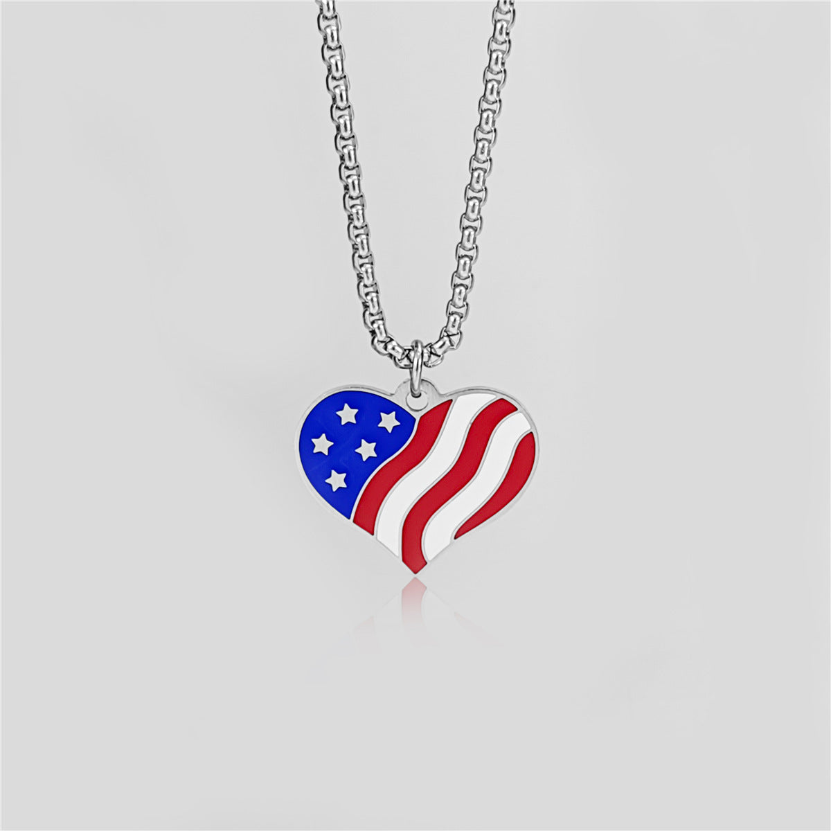 Independence Tag Necklace – Stainless Steel Dog Tag Pendant & Keychain Combo