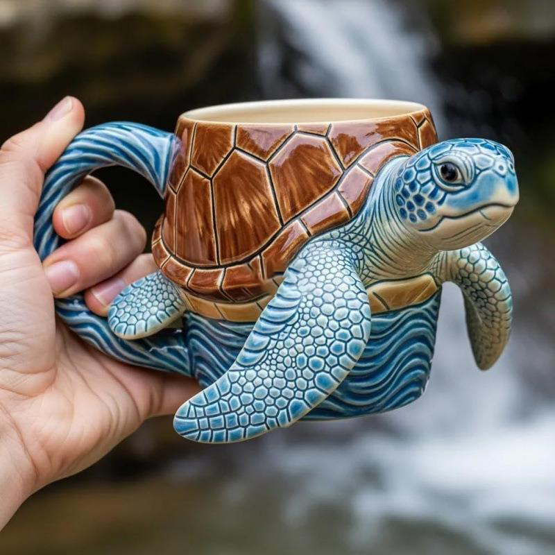 Dive Into Your Morning – Ocean Animal 3D Coffee Mug 🐋☕ | Fun & Unique Resin Cup