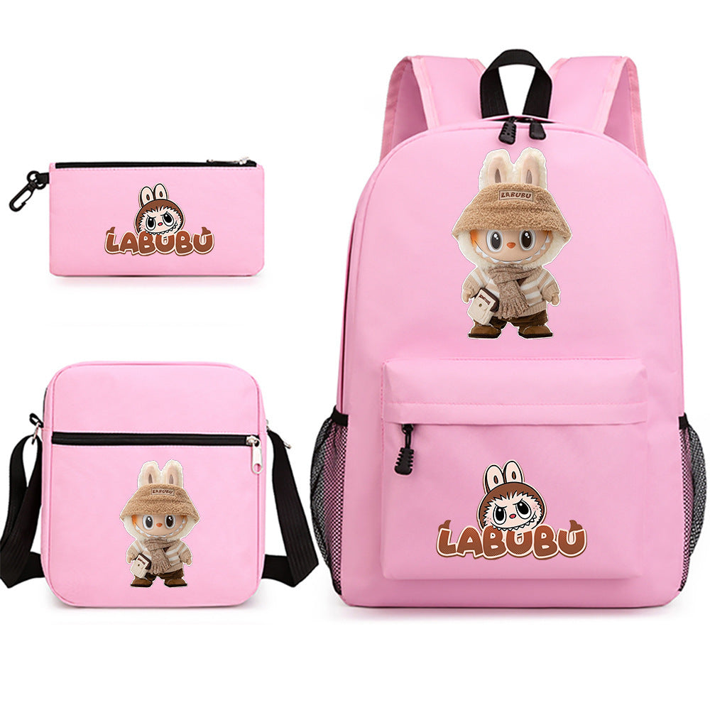 3-Piece School Backpack Set – Student Bookbag with Shoulder Bag & Pencil Case