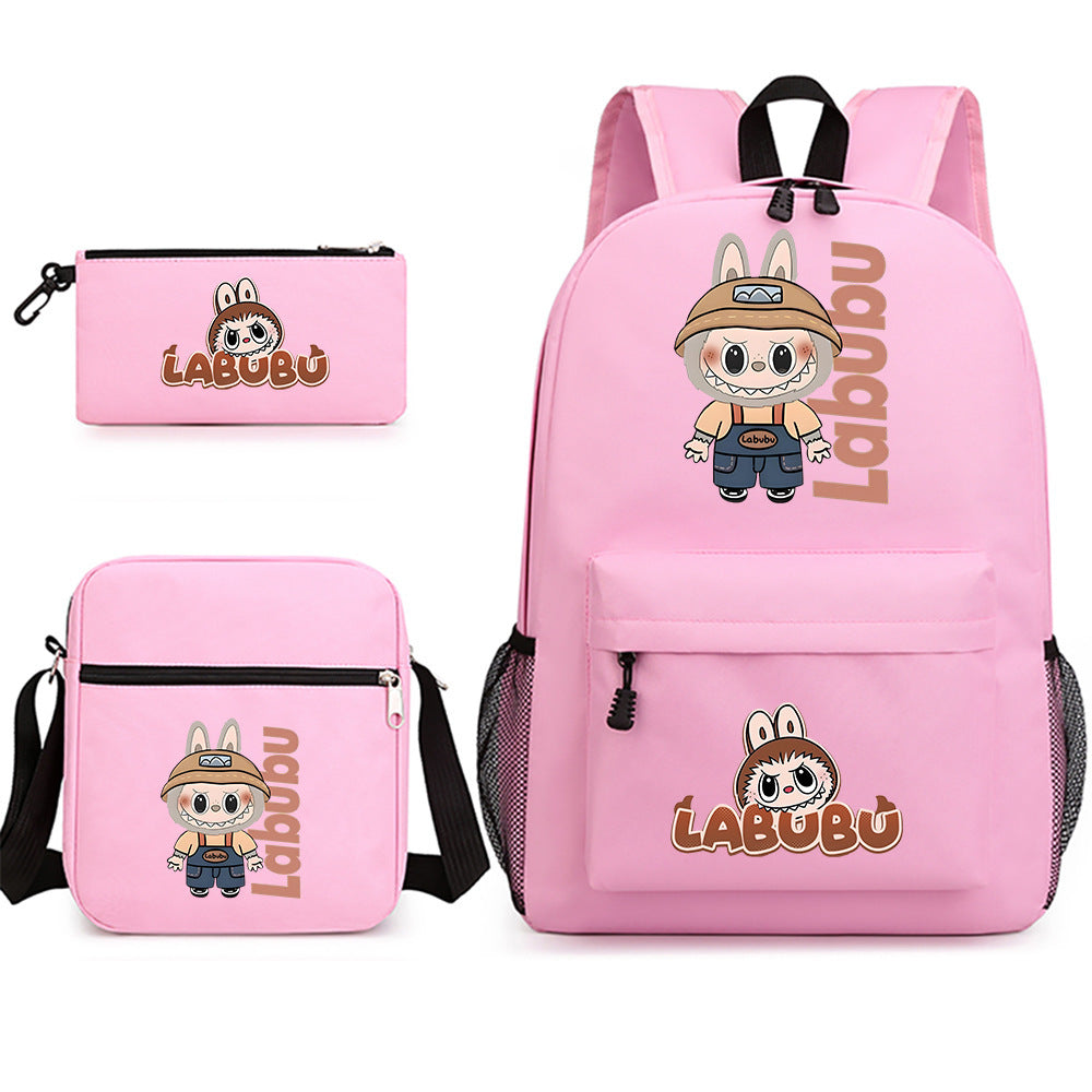 3-Piece School Backpack Set – Student Bookbag with Shoulder Bag & Pencil Case
