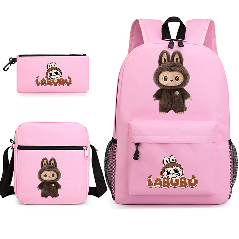 3-Piece School Backpack Set – Student Bookbag with Shoulder Bag & Pencil Case