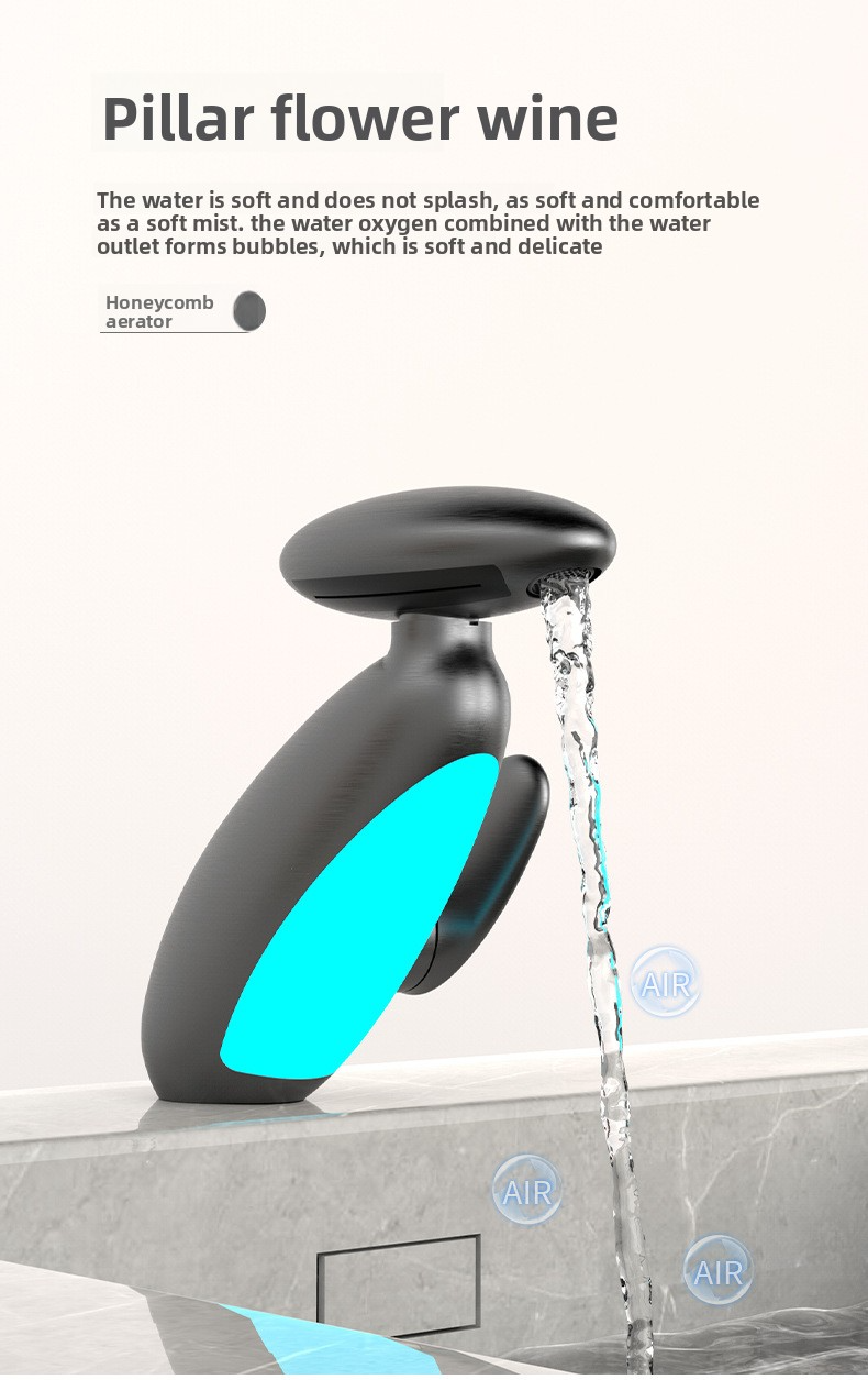 Luxury Penguin Faucet – 4-Mode Pull-Out Sink Tap with LED & Swivel Design
