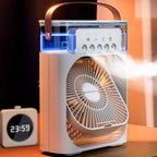 USB Fan, Misting Fan, Mini Evaporative Cooler with LED Light