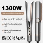 Hair Straightener,2 in 1 Wet to Dry Hair Dryer and Straightener | Waving,Curling & Styling,Flat Iron Hair Ceramic Flat Iron with LCD Display | FREE SHIPPING