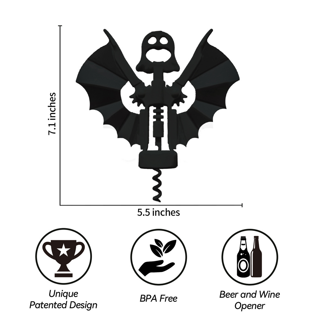 2-in-1 Wine and Beer Bottle Opener, Bat-Shaped Bottle Opener, Creative Bottle Opener | FREE SHIPPING