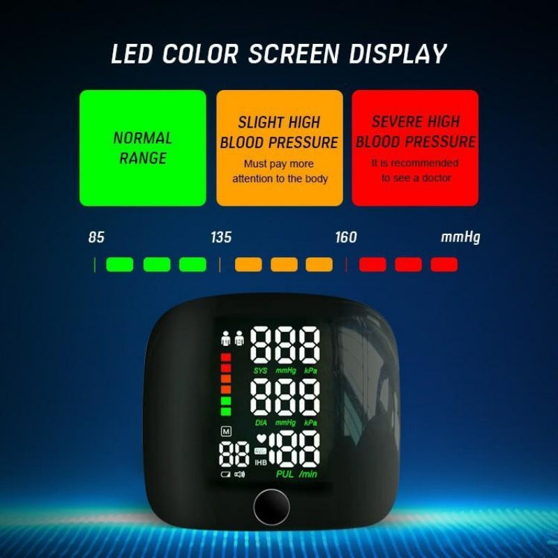 Wrist Blood Pressure Monitor Led Display,Touch Screen Wrist Blood Pressure Cuff 99x2 Reading Memory Wrist Bp Monitor with Carrying Case,Health Monitoring Adjustable | FREE SHIPPING