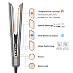 Hair Straightener,2 in 1 Wet to Dry Hair Dryer and Straightener | Waving,Curling & Styling,Flat Iron Hair Ceramic Flat Iron with LCD Display | FREE SHIPPING