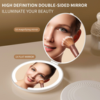 LED Makeup Mirror,Portable Folding Flip-up Mirror,Travel Touch-up Mirror,Rechargeable Travel Mini Mirror | FREE SHIPPING