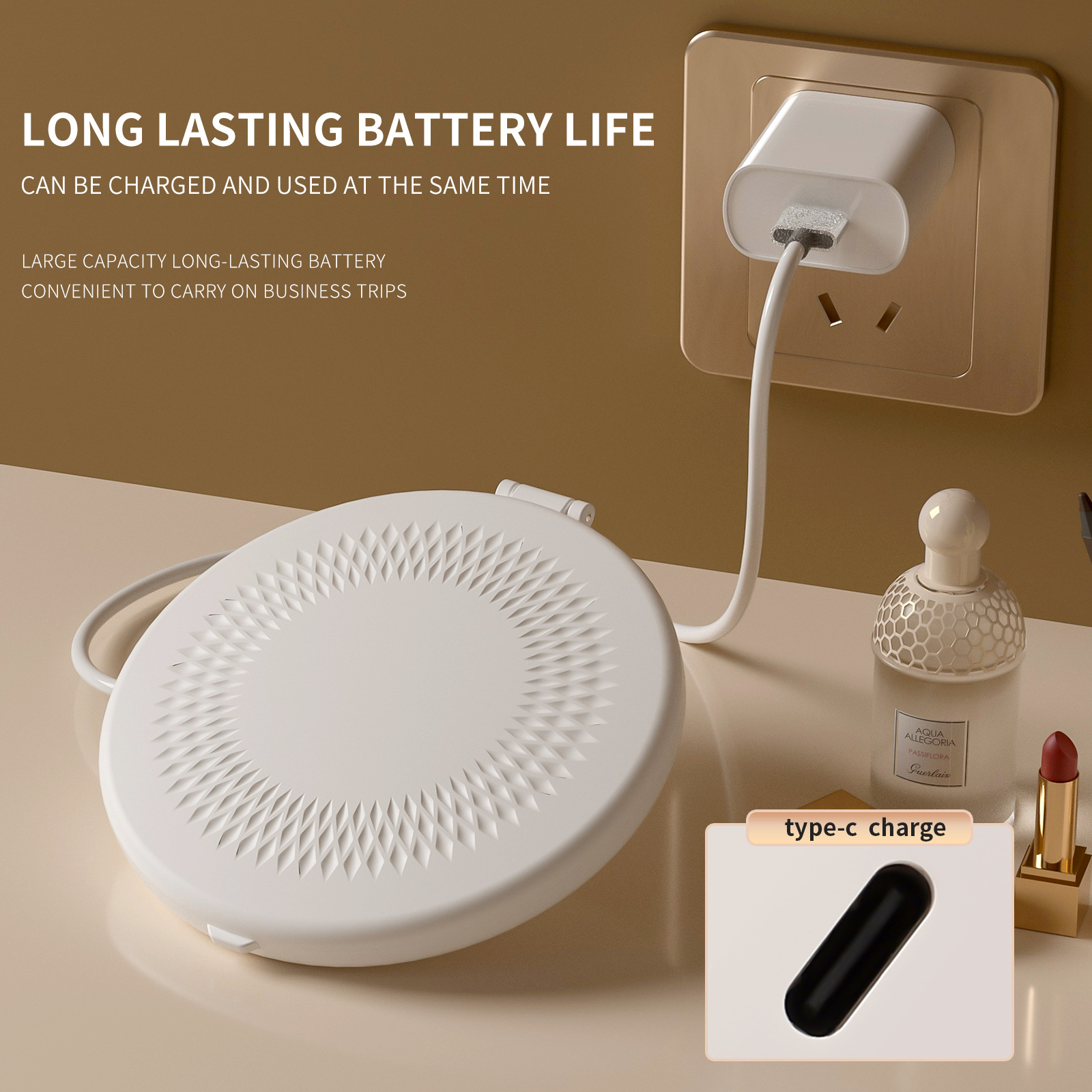 LED Makeup Mirror,Portable Folding Flip-up Mirror,Travel Touch-up Mirror,Rechargeable Travel Mini Mirror | FREE SHIPPING