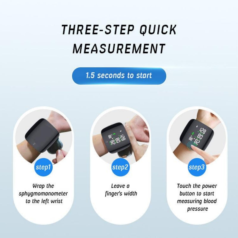 Wrist Blood Pressure Monitor Led Display,Touch Screen Wrist Blood Pressure Cuff 99x2 Reading Memory Wrist Bp Monitor with Carrying Case,Health Monitoring Adjustable | FREE SHIPPING