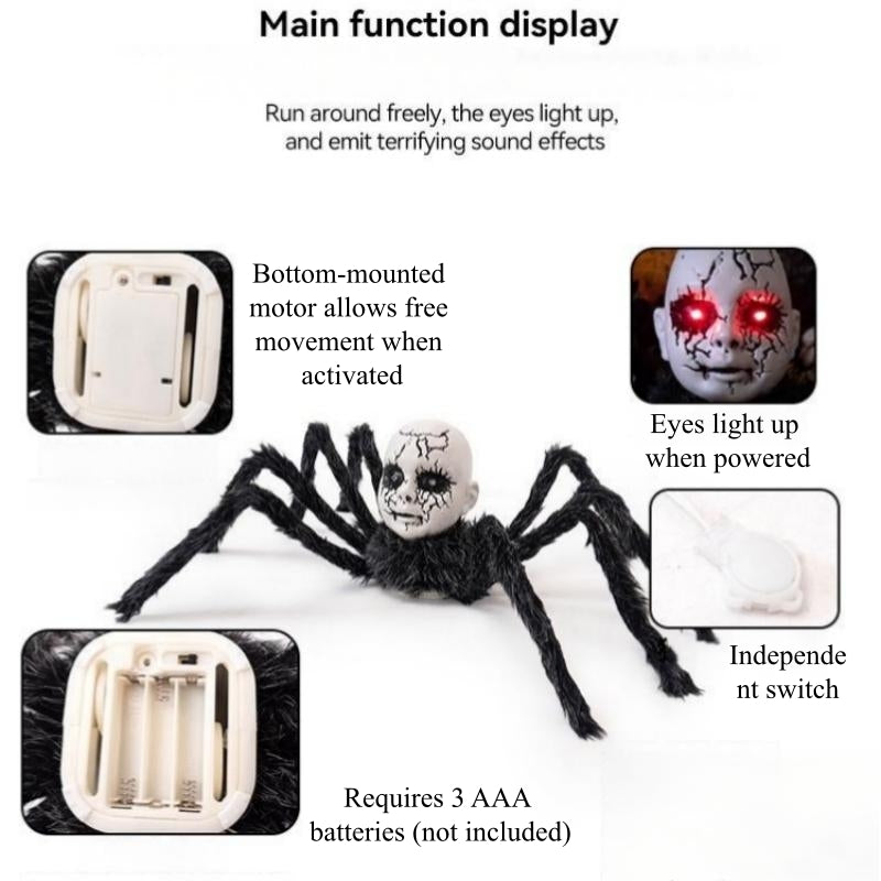 Halloween Electric Doll-Face Spider | FREE SHIPPING