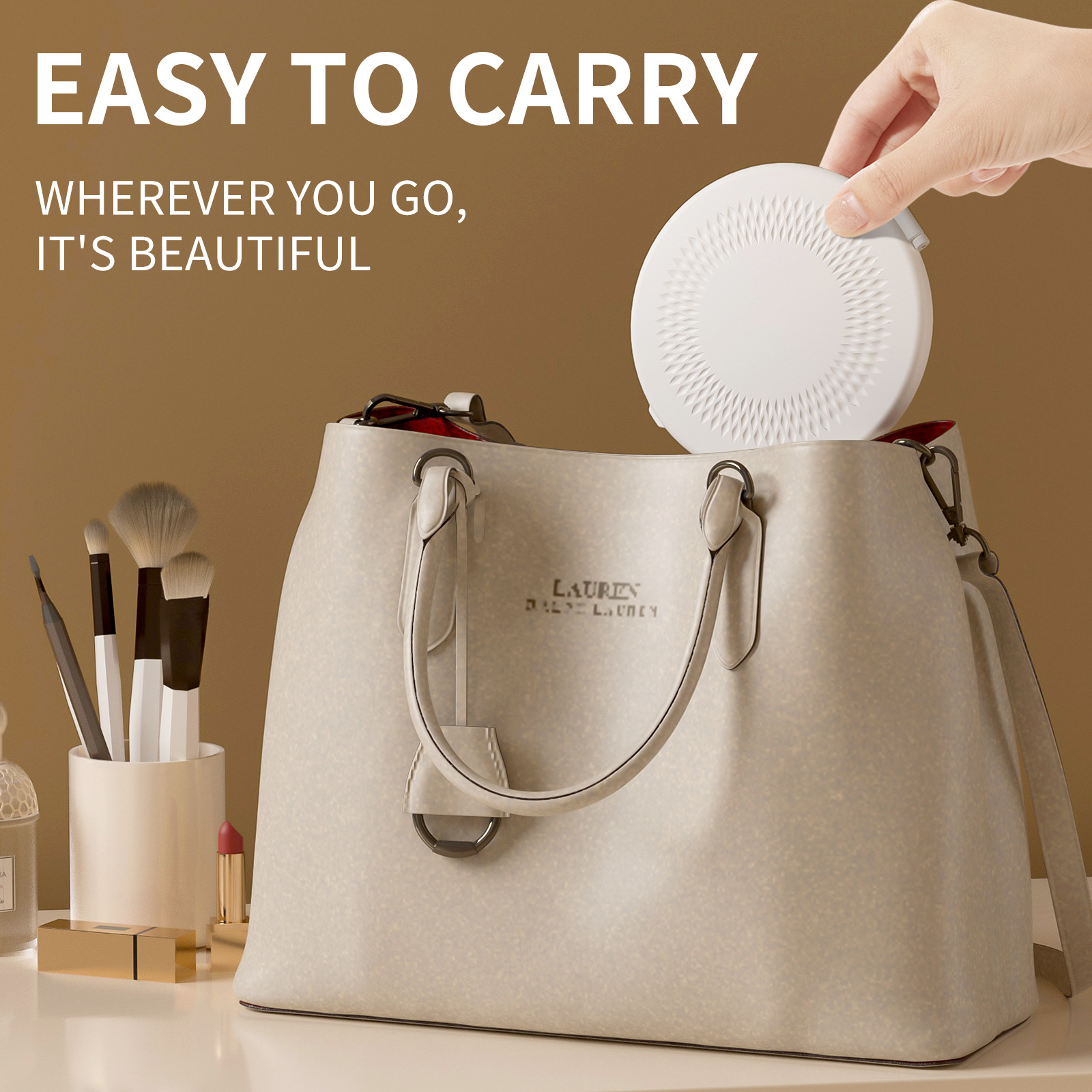 LED Makeup Mirror,Portable Folding Flip-up Mirror,Travel Touch-up Mirror,Rechargeable Travel Mini Mirror | FREE SHIPPING