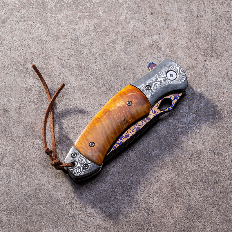 Damascus Outdoor Knife Camping Multi-Function Survival Knife High-Hardness Outdoor Survival Folding Knife | FREE SHIPPING