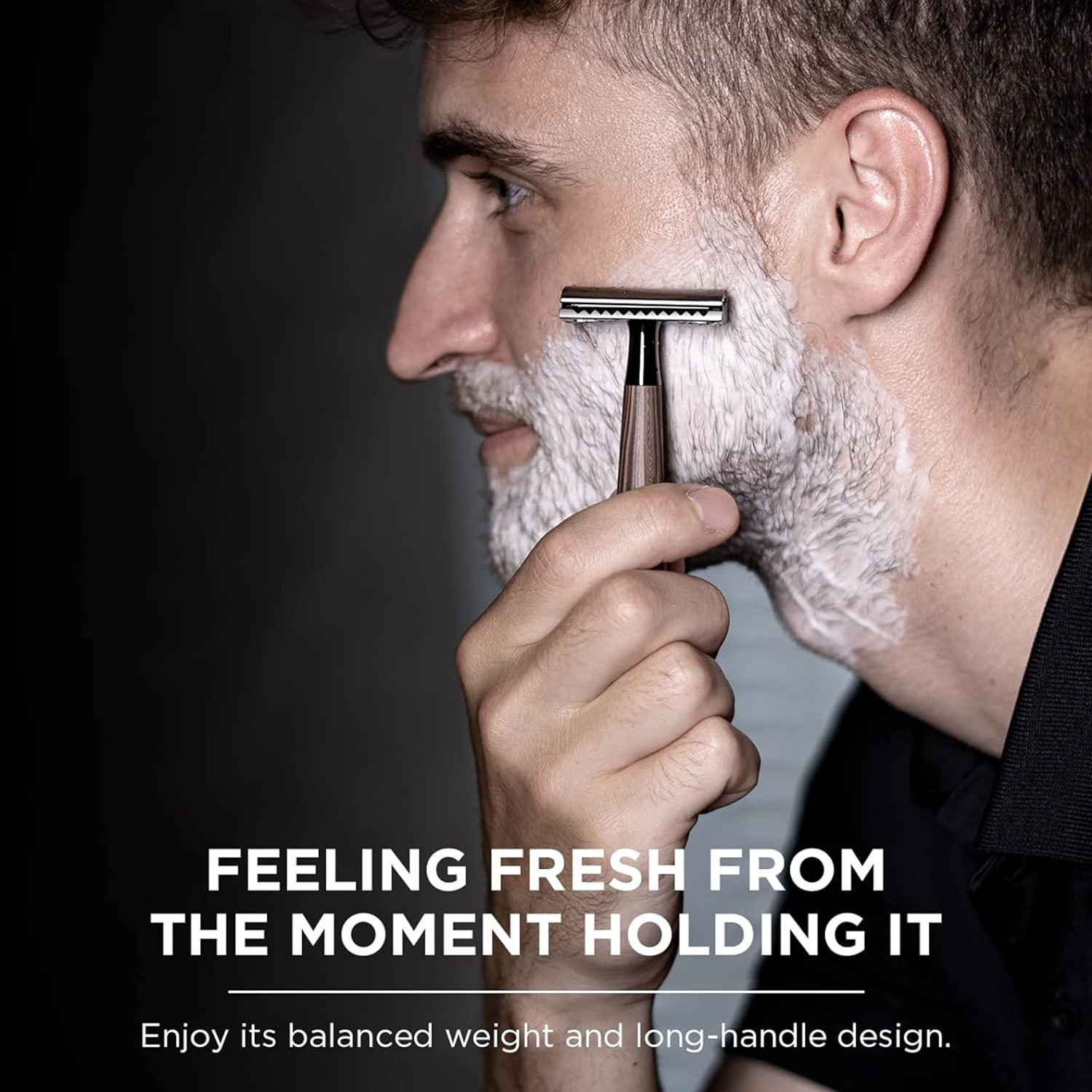 Unisex Razor with Wooden Handle-Includes 5 blades | FREE SHIPPING
