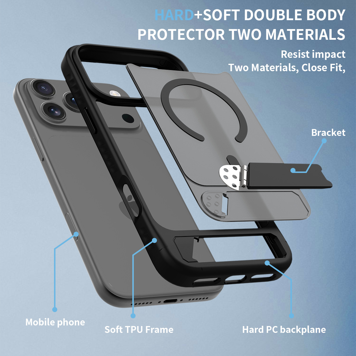 iPhone 17 Series 2-in-1 Magnetic Drop-Proof Phone Case | FREE SHIPPING