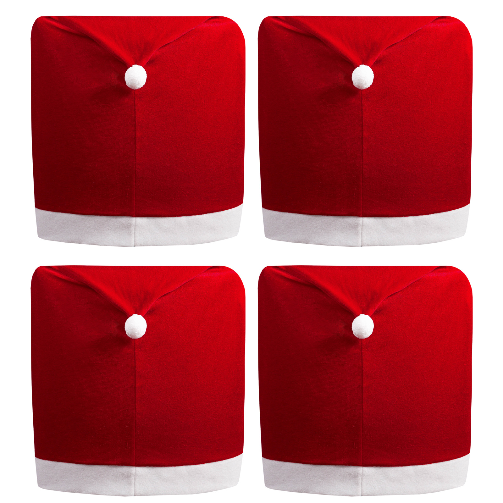 Santa hats Santa hat chair covers Red velvet chair covers Home chair decorations Dining room ambiance decorative chair covers | FREE SHIPPING