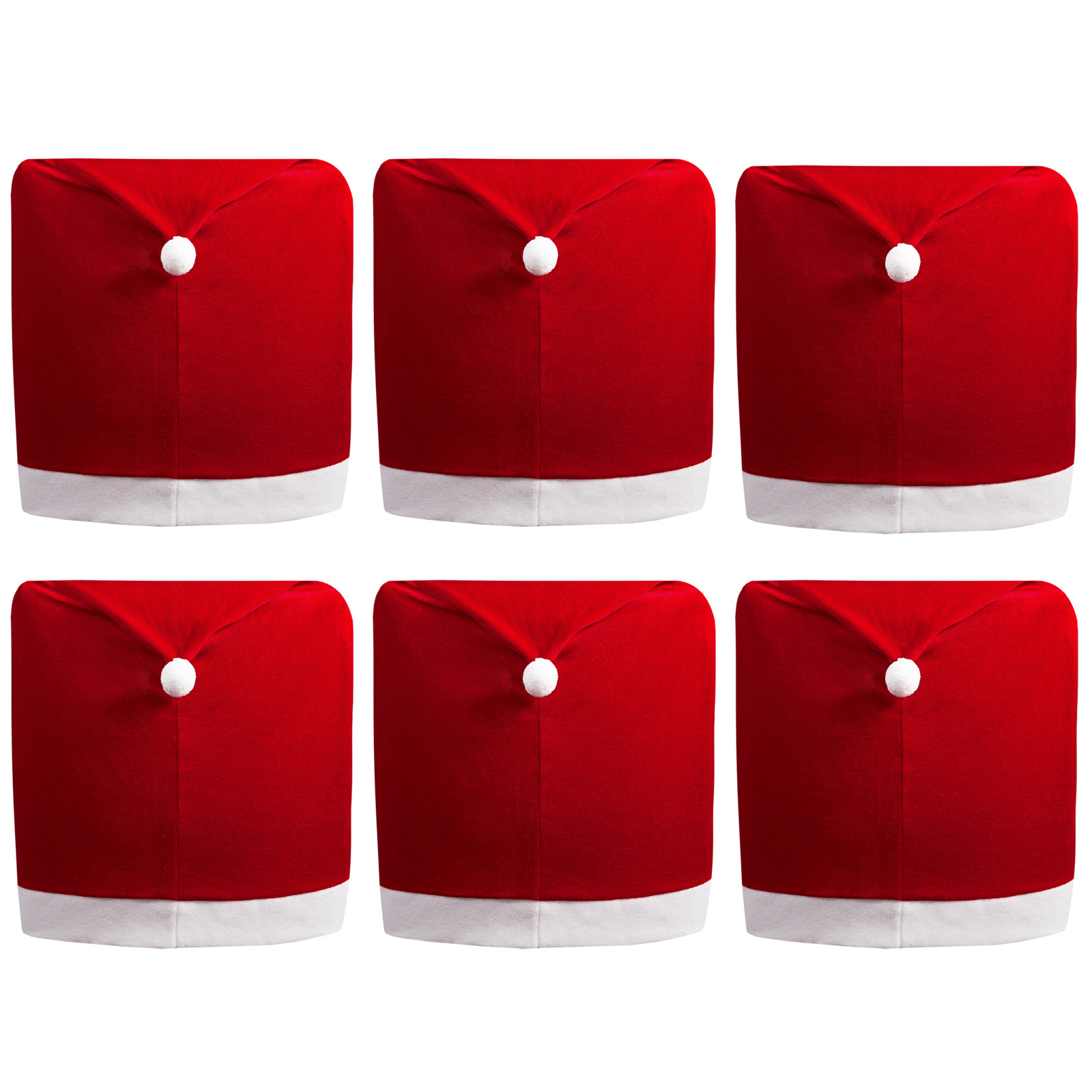 Santa hats Santa hat chair covers Red velvet chair covers Home chair decorations Dining room ambiance decorative chair covers | FREE SHIPPING