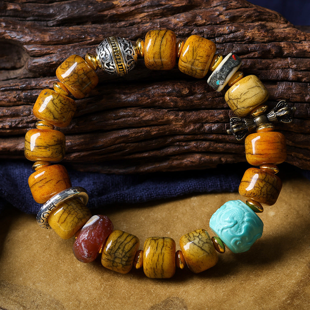 🔮Luck on Your Wrist – Hand-Woven Tibetan Yak Bone Bracelet | Free Shipping