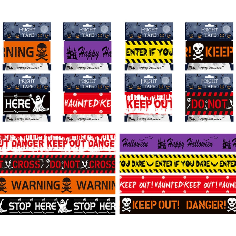 Halloween Decorations,Halloween Caution Tape,Halloween Tape Bundle Creepy Banner Party Decor | FREE SHIPPING