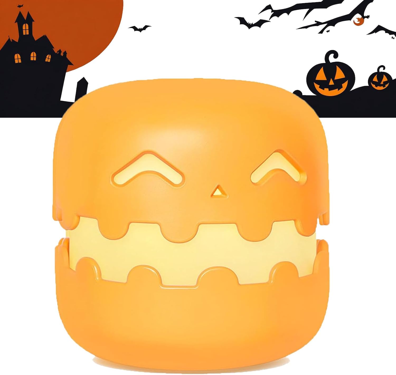 🎃 Spooky Pumpkin Night Light – Halloween Jack-O’-Lantern with Press Switch | 50% OFF, FREE SHIPPING