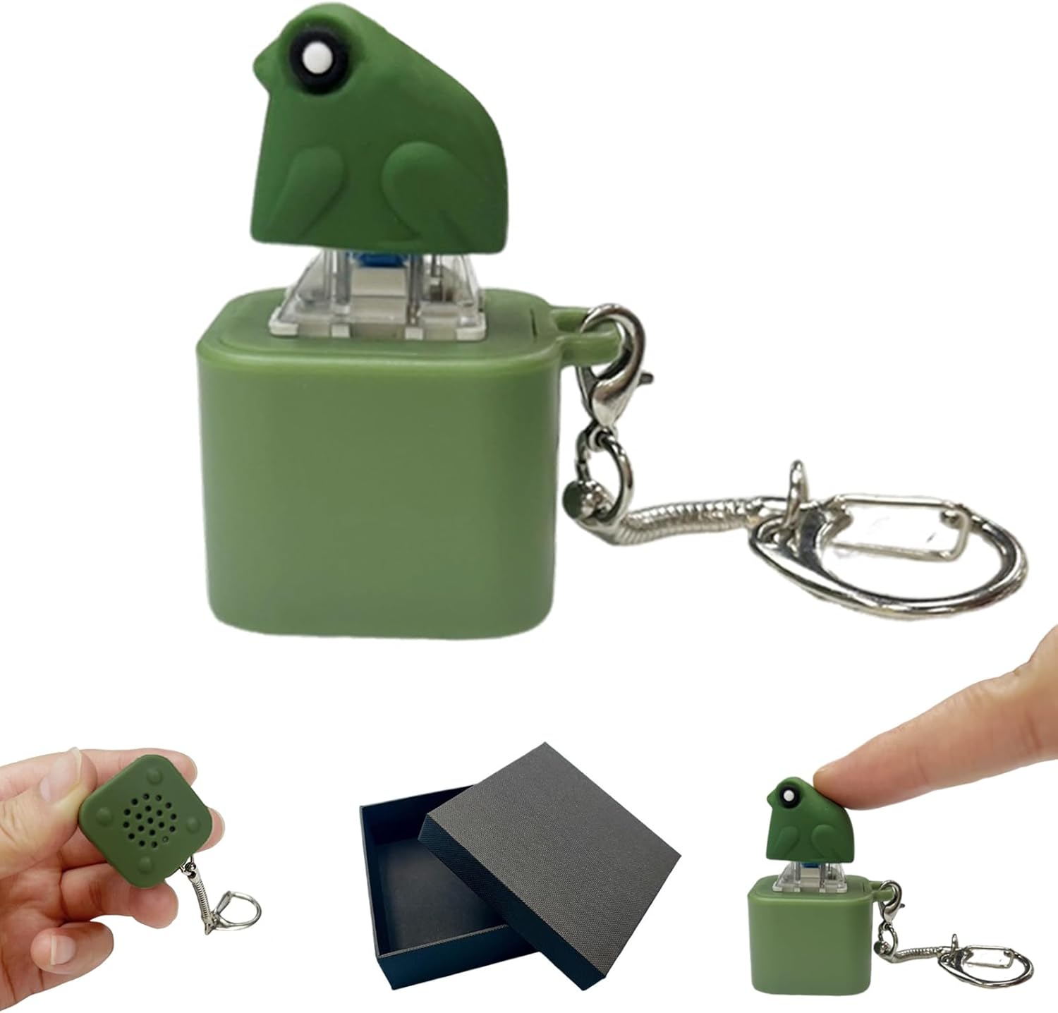 Frog Croaking & Quacking Duck Fidget Toy Keychain with Lights - Stress Relief Rechargeable | 50% OFF, FREE SHIPPING Toy