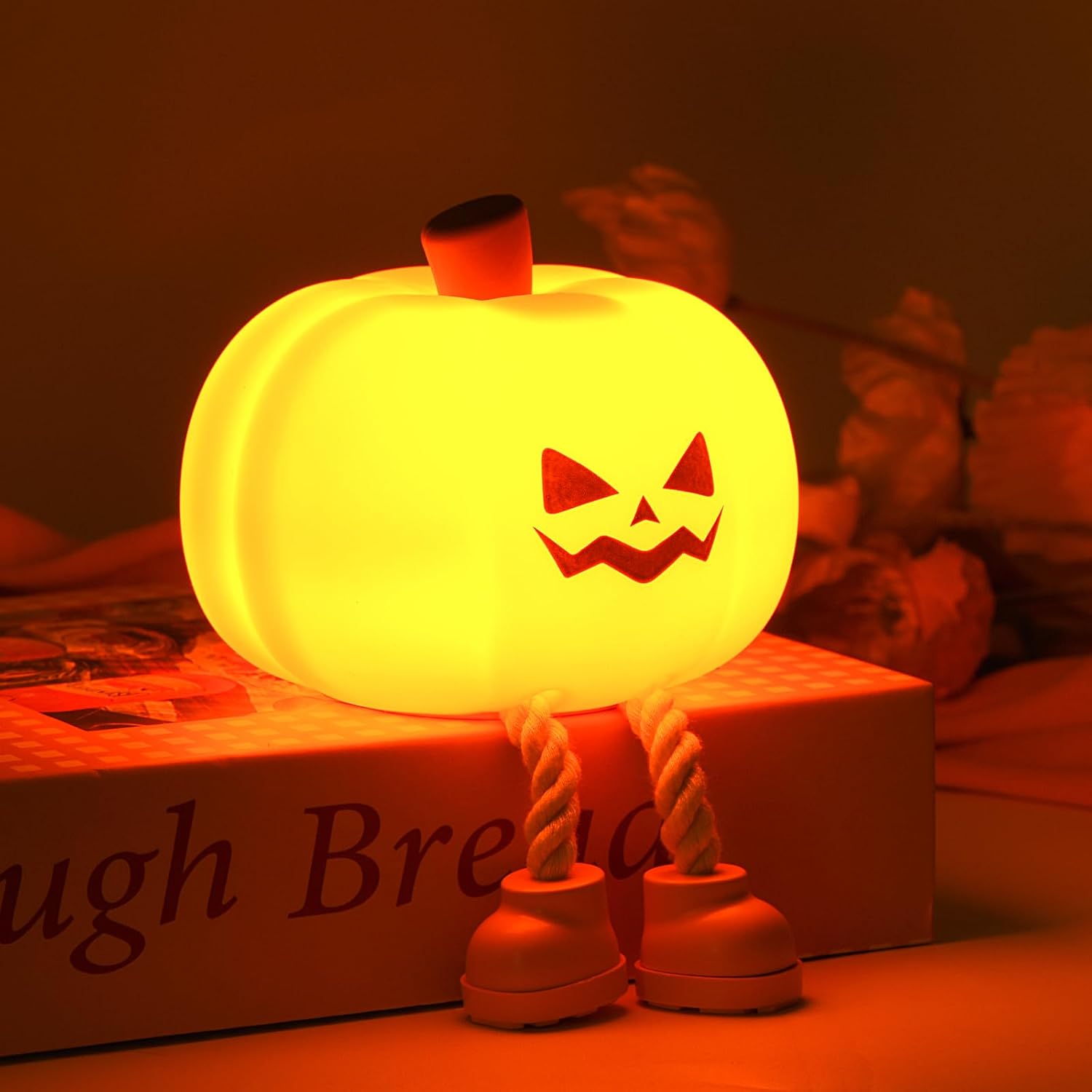 🎃 Pumpkin Night Light – Rechargeable Silicone Lamp | 50% OFF, FREE SHIPPING