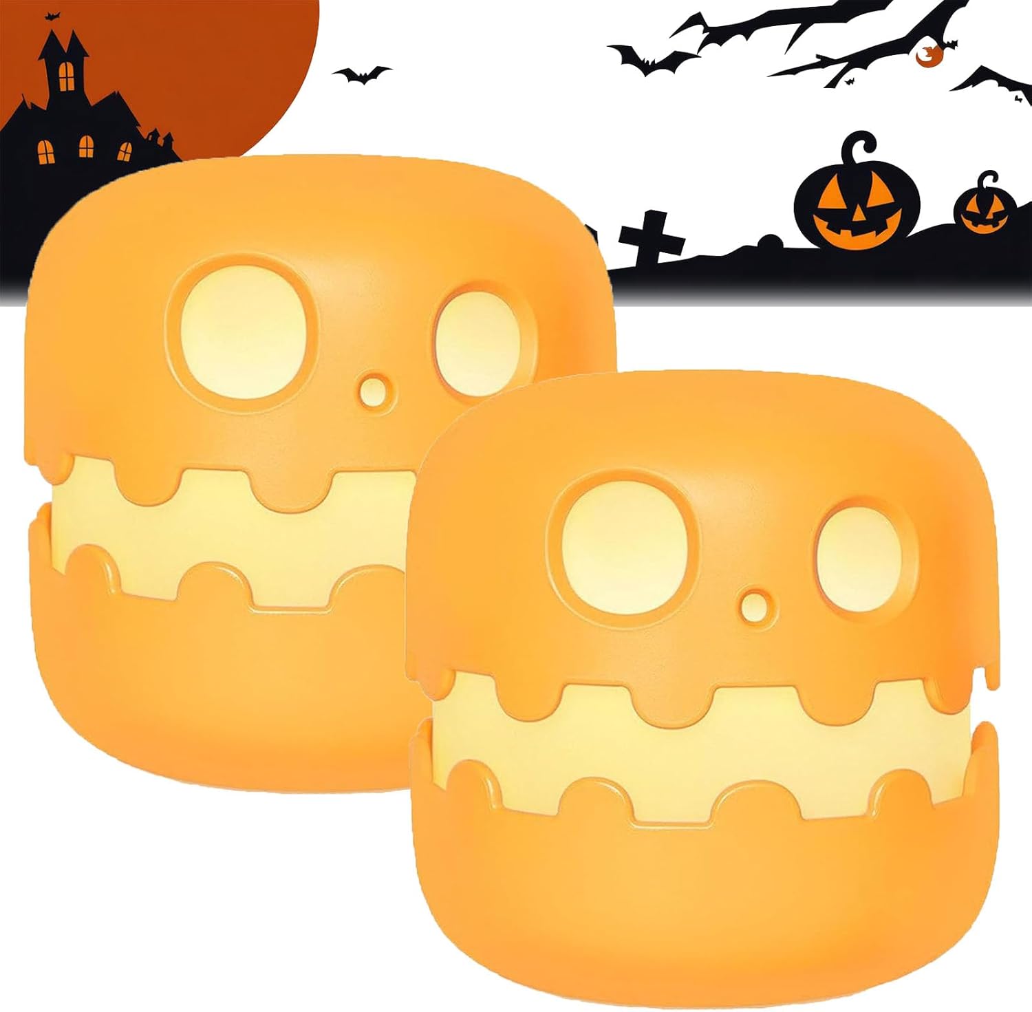 🎃 Spooky Pumpkin Night Light – Halloween Jack-O’-Lantern with Press Switch | 50% OFF, FREE SHIPPING
