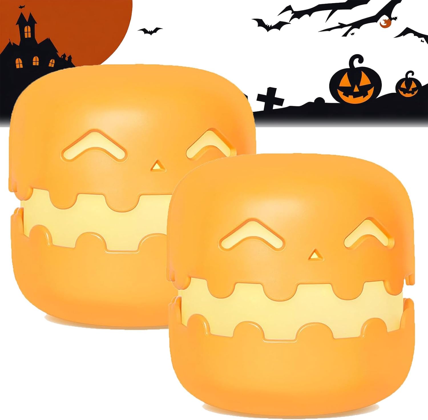 🎃 Spooky Pumpkin Night Light – Halloween Jack-O’-Lantern with Press Switch | 50% OFF, FREE SHIPPING