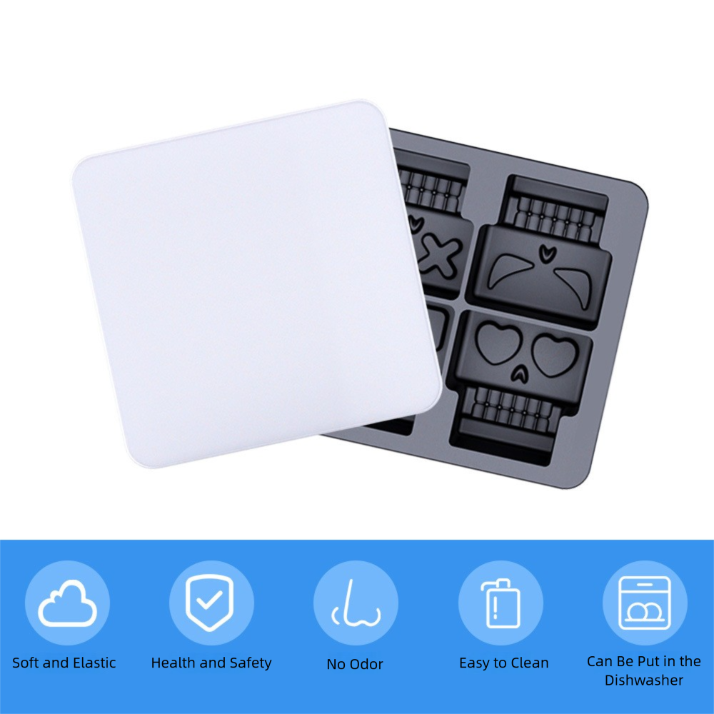 💀 Skull Ice Mold Tray with Lid – 4 Cavities for Whiskey & Cocktails | 50% OFF, FREE SHIPPING