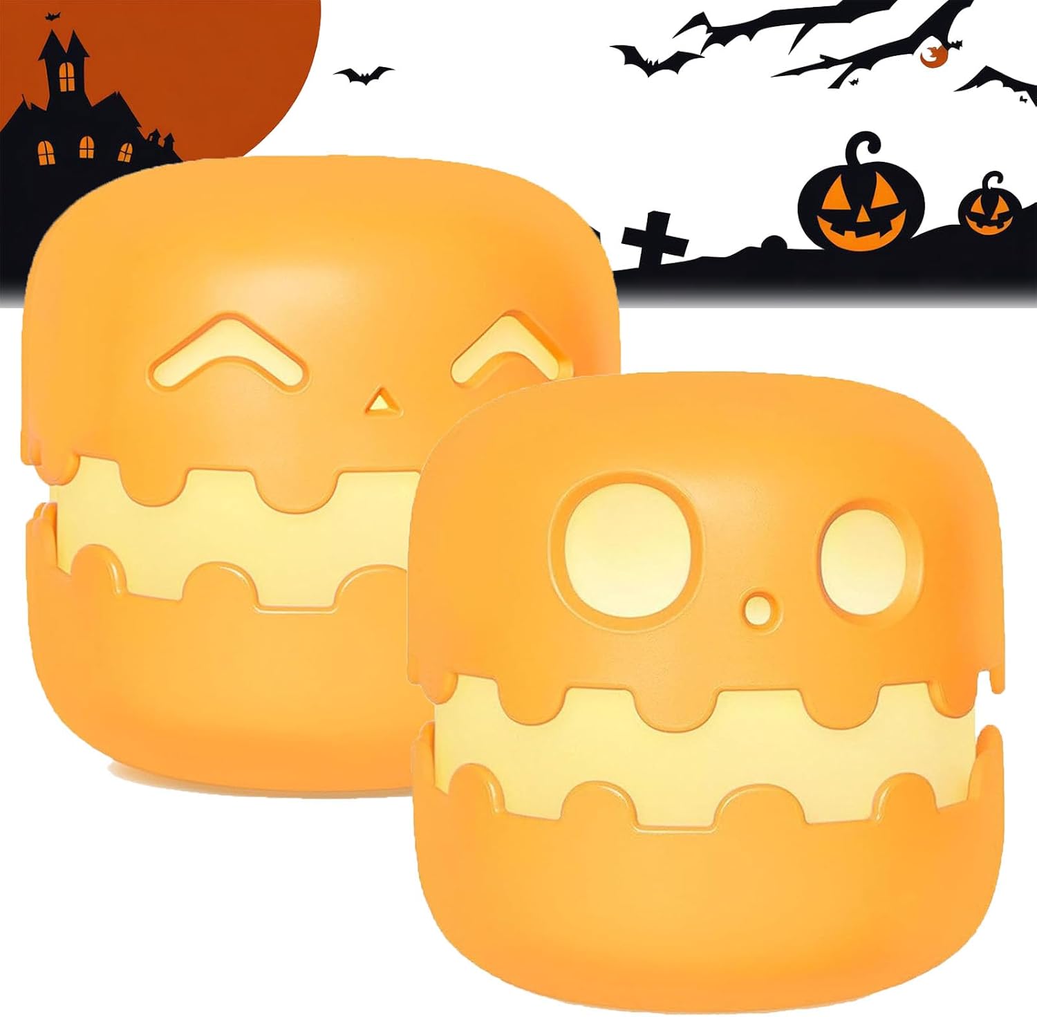 🎃 Spooky Pumpkin Night Light – Halloween Jack-O’-Lantern with Press Switch | 50% OFF, FREE SHIPPING