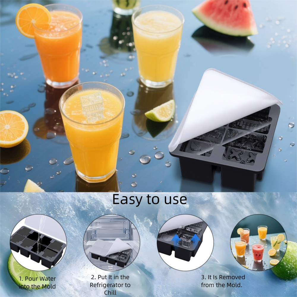 💀 Skull Ice Mold Tray with Lid – 4 Cavities for Whiskey & Cocktails | 50% OFF, FREE SHIPPING